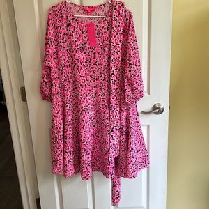 Lilly Pulitzer NWT SZ Medium Cynthia Dress in Pink Topaz My Favorite Spot